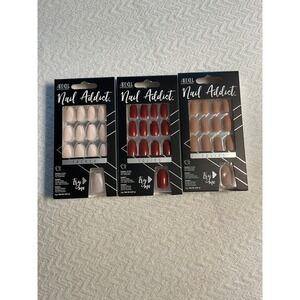 Ardell‎ Nail Addict Professional Fake Nails French Solids Manicure 3 Pack